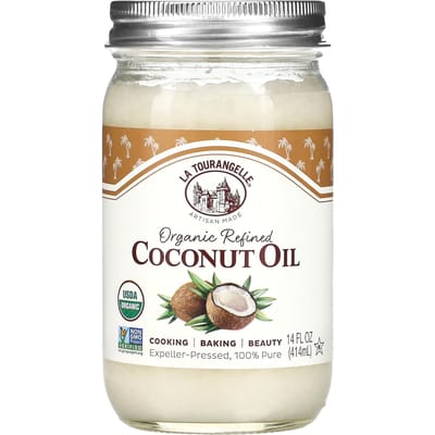 La Tourangelle, Organic Refined Coconut Oil, 14 fl oz (414 ml) white