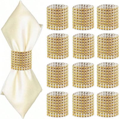 Servetringen, Geschikt Voor Tafeldecoratie, Jubileum, Verjaardag, Bruiloft, Dinerfeest, Doe-het-zelf Decoratie 10pcs