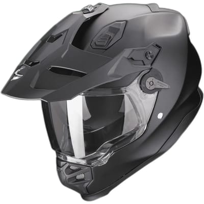 Scorpion ADF-9000 Air Solid Mat Parel Zwart Adventure Helm - Helm