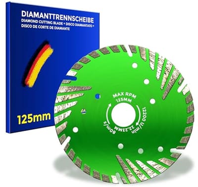 Diamantslijpschijf 125 mm - Veelzijdige slijpschijf voor Beton, Graniet, Marmer en Dakpannen