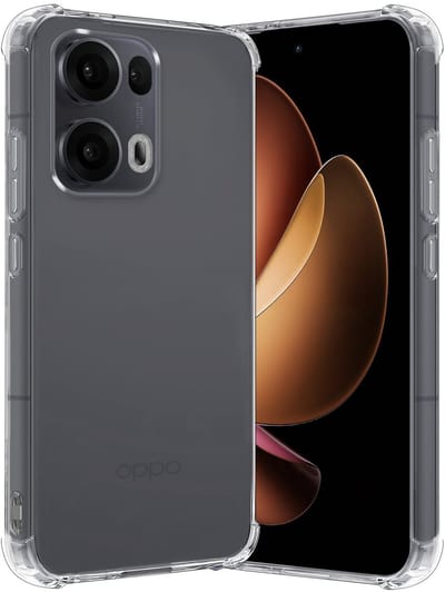 Hoes - Geschikt voor Oppo Reno 13 Pro - Sterk & Shockproof - Siliconen Case - Back Cover - Telefoon Hoesje Shock Proof - Transparant