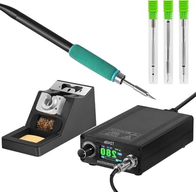 Soldeerstation - Soldeerbout - Precisie Werk - Snelle Opwarming - 180 Watt - Zwart