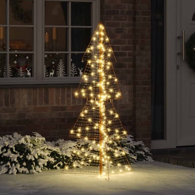 vidaXL Kerstboom 160 LED's Warmwit 150 cm PET