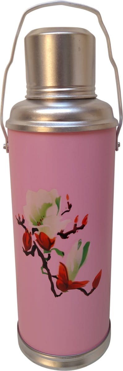 DongDong - Chinese Thermoskan - 1,2 Liter - Roze - Tak dessin