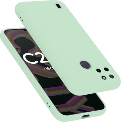 Cadorabo Hoesje geschikt voor Realme C21Y / C25Y in LIQUID LICHT GROEN - Beschermhoes gemaakt van flexibel TPU silicone Case Cover