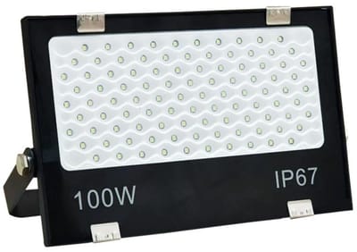 GELLDG LED-schijnwerper - 100W LED-beveiligingslamp voor buiten - IP67 waterdicht - 6500K daglichtwitte buitenspot - Geschikt voor tuin, terras, garage, magazijn, patio, reclamebord - Superhelder