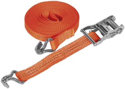 Sjorband - Ratelband Bevestigingsband - Lading Vastzetten - 2000 kg Draagkracht - 35 mm x 6 M - Rood