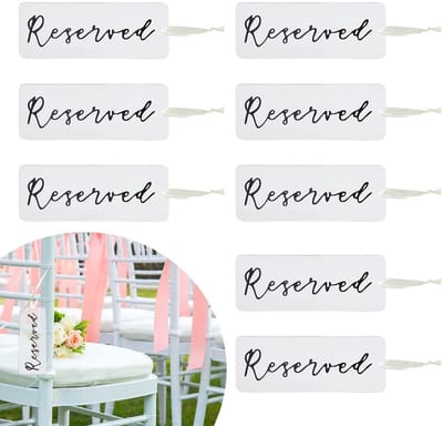 Allecto - Acryl Tag Borden - Gereserveerd Borden - Transparant - Bruiloft Decoratie - Restaurant Decor - Belangrijke Evenementen
