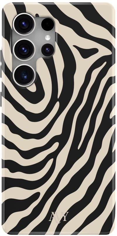 AVY Hard Shell Back Cover | geschikt voor Samsung Galaxy S25 Ultra | Serengeti Zebra | Compatibel met MagSafe & Qi2