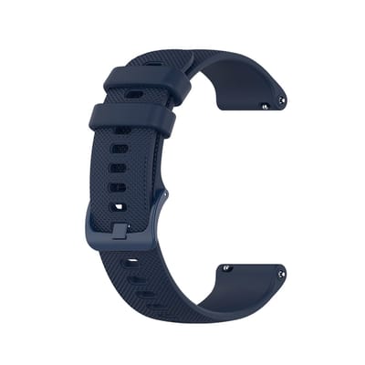 Qelus Marineblauw 18mm Universele Siliconen Horlogebandje - Snelsluiting, Waterdicht, RVS Gesp - Verstelbare - Passend voor Pols 130-220mm - Voor Smartwatch & Traditioneel Horloge