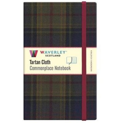 Kinloch Anderson: Waverley Scotland Genuine Tartan Cloth Commonplace Notebook - Waverley Scotland - Waverley Books