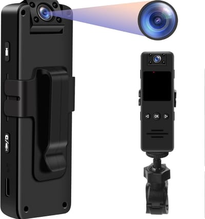 Thuys – Bodycam – Action Cam – Bewegingsdetectie – 180º Draaibare Lens – Spycam – Zwart