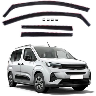 Déflecteurs d'air - Opel Combo (depuis 2018) - Aérodynamique - Montage facile - Teinté noir