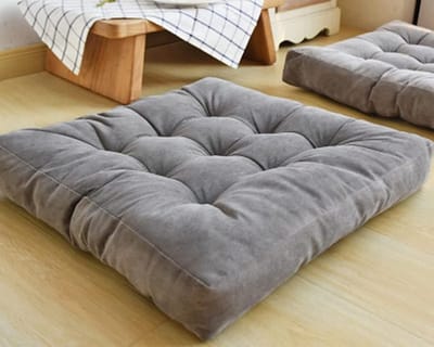Stoelkussen Vierkant - Zitkussen Dik - Comfortabel Zitten - Extra Dikke Vulling - 55x55cm - Grijs