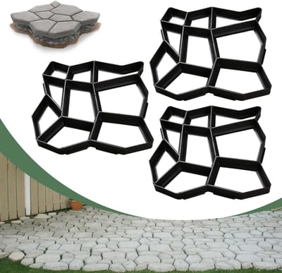 3pcs Tuinpad mal voor beton van kunststof – Praktische oplossing voor tuinpaden, weer- en corrosiebestendig