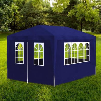Partytent - Tuinpaviljoen - Feesten Buiten - Waterdicht UV-bestendig - 3 x 4 meter - Blauw