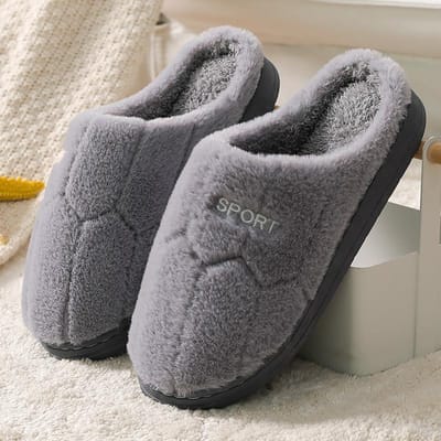 Herfst Winter Slippers voor koppels Thuis Warme katoenen pantoffels Damesschoenen 44-45 gray