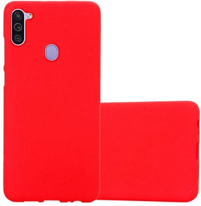 Cadorabo Hoesje geschikt voor Samsung Galaxy A11 / M11 in FROST ROOD - Beschermhoes gemaakt van flexibel TPU silicone Case Cover