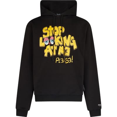 Lichtgewicht sweatshirt met capuchon voor heren Tdc Please Hoodie X Testa Di Chezzo Zwart