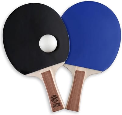 Tafeltennisbatje met heel logo en twee ballenset - cadeau voor kinderen en volwassenen - officieel product van.
