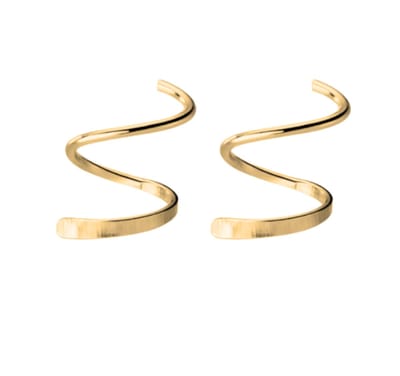 Zilveren - draai oorbellen - gold plated - Charme Bijoux