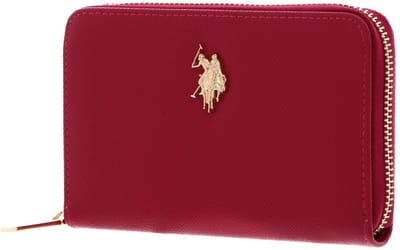 U.S. POLO ASSN. portemonnee Jones Zip Wallet Fuchsia paars
