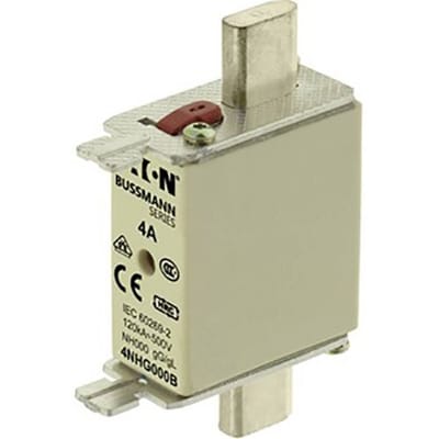Eaton 4NHG000B NH-zekering Met mechanische beveiligingsweergave Geschikt voor Zekeringsgrootte 000-4 Afmeting zekering : 000 4 A 500 V 3 stuk(s)