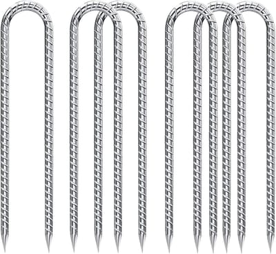 Grondanker Haringen - 30 cm Verzegeld Staal voor Trampolines, Tenten en Tuinbevestiging - 8 Stuks