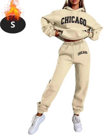 Nivard Joggingpak - Huispak - Volwassenen - Trainingspak - Comfortabel - Joggingsbroek - Tracksuit - Dames - Winter - Abrikoos - S