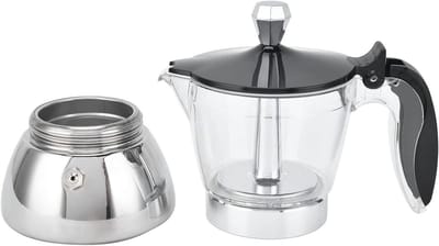 Moka Pot Koffiezetapparaat - Espresso Maker - Koffie Zetten - Ergonomisch Handvat - 200 ml - Zilver