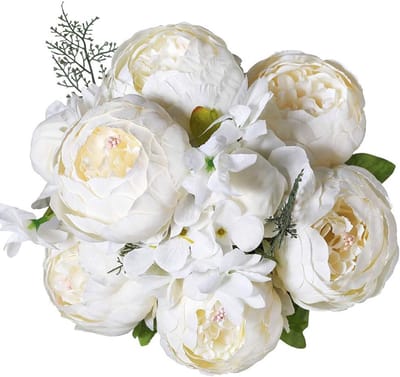 Vintage Zijde Pioen Bloemen Boeket voor Bruiloft Decoratie