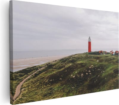 Artaza Canvas Schilderij Duinen Texel - 30x20 cm - Klein - Wanddecoratie Zeezicht - Muurdecoratie Strand - Kamer Accessoires Kust