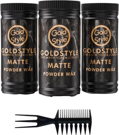 Gold style Powder Wax 3 stuks - Gold style - Haar, Haarstyling, Haarwax, Poeder Wax, Powder, Styling, Wax - 60.gr