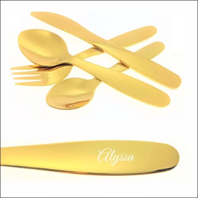 Kinderbestek Met Naam Gravering - Alyssa