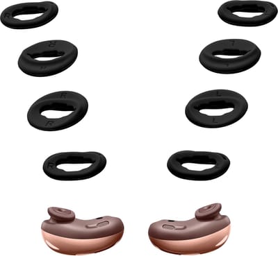 kwmobile anti-slip dopjes voor oordoppen - geschikt voor Samsung Galaxy Buds Live - Set van 8 - Van silicone in zwart
