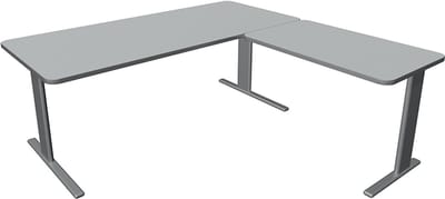 Hoekbureau Unic comfort grijs 180x180cm