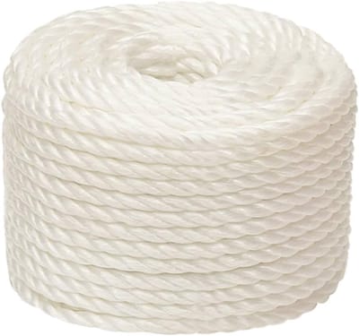 Werktouw Polypropeen - Bevestigingstouw Touw - Algemeen Gebruik - Gedraaid Touw - 10 mm 250 m - Wit