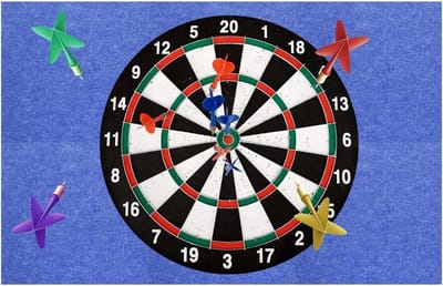6x Dartbord Wandbescherming Set - Vilt Tegels Achterplaat Dartbord - 30x30x1.2cm