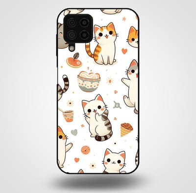Smartphonica Telefoonhoesje voor Samsung Galaxy A22 4G met katten opdruk - TPU backcover case katten design geschikt voor Samsung Galaxy A22 4G