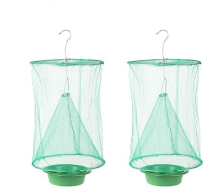Dailygoods- Vliegenval herbruikbaar - Opvouwbaar Insectenvangnet - Aasvijver - Geschikt voor 25 m² - Duurzaam - Milieuvriendelijk materiaal - Insectenvanger