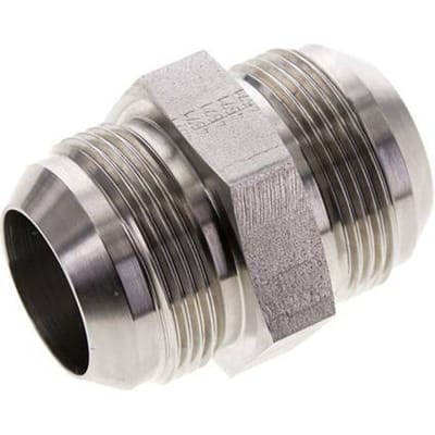 JIC  Dubbele Nippel UN 1-5/8''-12 RVS 140bar