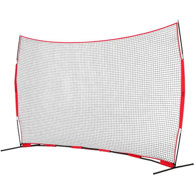 Barricade Backstop Net, 16x10 ft Bal Sport Barrière Net, Draagbaar Oefenmateriaal met Draagtas, Beschermingsscherm voor Baseball Softball