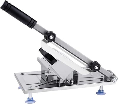 Snijmachine Vlees - Vlees Snijmachine voor Thuis - Snijmachine - RVS - Instelbare Snijdikte - voor Kip, Eend, Vis en Ribben - Zilver