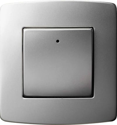 Dubbelpolige schakelaar - Schema 2 - 10A - 230V  - Inox - Inbouw