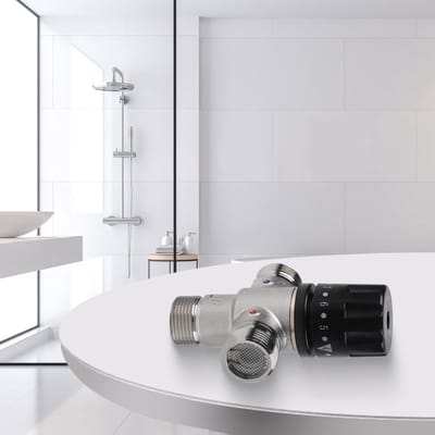 Thermostatisch Mengventiel - TMV Buisventiel - Zonneboiler Beveiligen - Uitvalveilige Bescherming - 3/4 inch DN20 - Koper