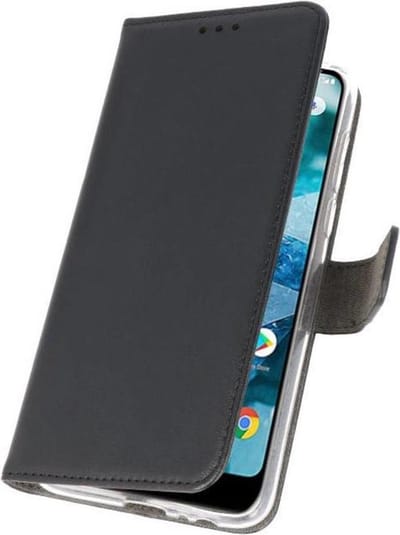 Booktype Telefoonhoesjes - Bookcase Hoesje - Wallet Case - Geschikt voor Nokia 7.1 - Zwart