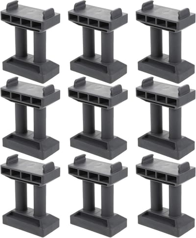 Treinbrugpijlers - Spoorweg accessoires - Spoorwegen bouwen - Veilige verbindingen - 9 stuks - Grijs