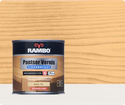 Rambo Pantser Vernis Acryl Hoogglans 0,25 liter - Blank