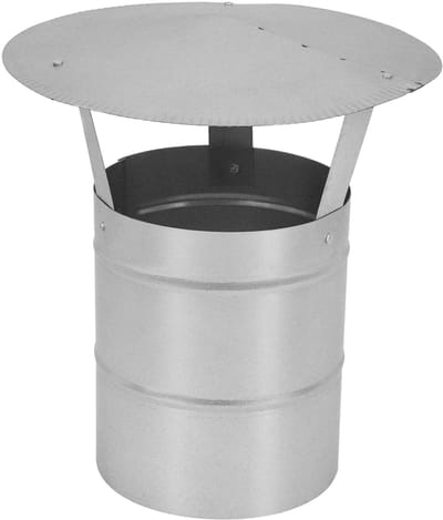 KOTARBAU® Schoorsteenkap, Schoorsteenafdekking, Verzinkt Staal, ? 180 mm, Zilver, Regenhoes voor Schoorsteen, Rookkanaal Kap, Schoorsteenkappen, Rostbestendig