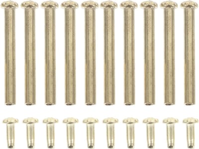 10 Sets Vervangende Nagels voor Vouwbare Handventilator, Rivet voor Ventilatoras, Gouden Kleur
